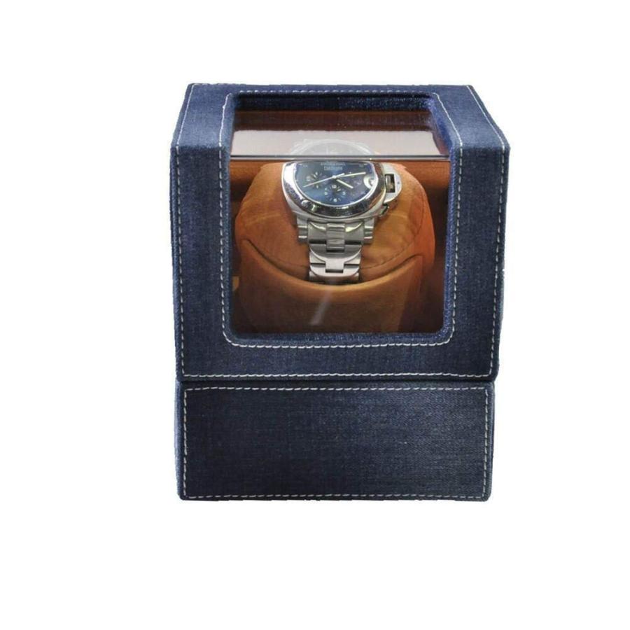 【並行輸入品】Automatic Watch Winder,Single Denim Art Premium Silent Motor Wooの画像