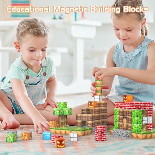 【並行輸入品】AESGOGO マグネットブロック 組み立ておもちゃ AESGOGO Magnetic Blocks, 72PCS STEM Moの画像