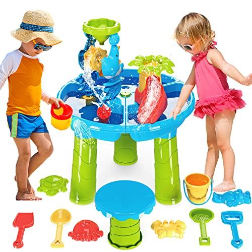 【並行輸入品】deAO 砂ウォーターテーブル キッズ ビーチ 夏のおもちゃ サンドボックステーブル アウトドアアクティビティ 知覚プレイテーブルの画像