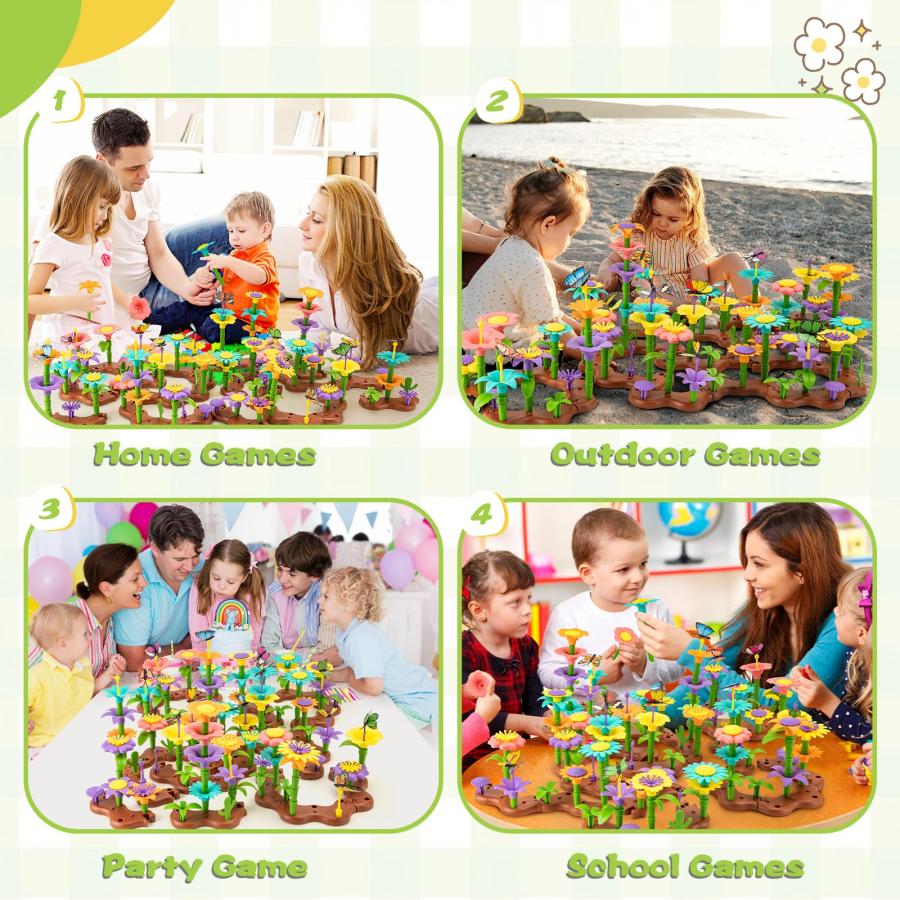 並行輸入品】Funsland フラワーガーデンビルディングおもちゃ 幼稚園の