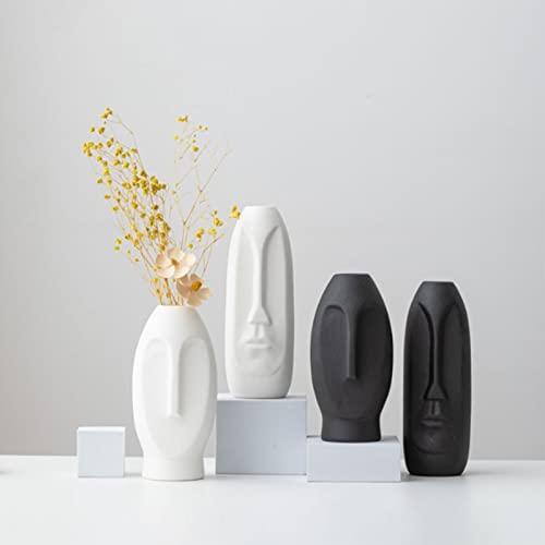 【並行輸入品】Simple Sculpture Vase Nordic Art Human Face Flower Vase Modern Hの画像