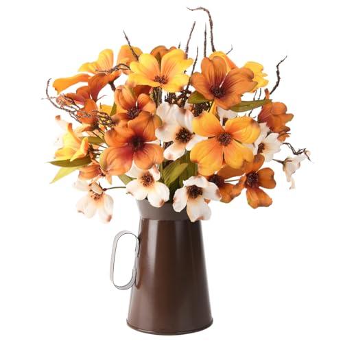 【並行輸入品】Hommyea フェイクフラワー 花瓶付き 人工シルクオーキッド 花瓶入り フェイク植物アレンジメント 室内装飾 コーヒーテーブル