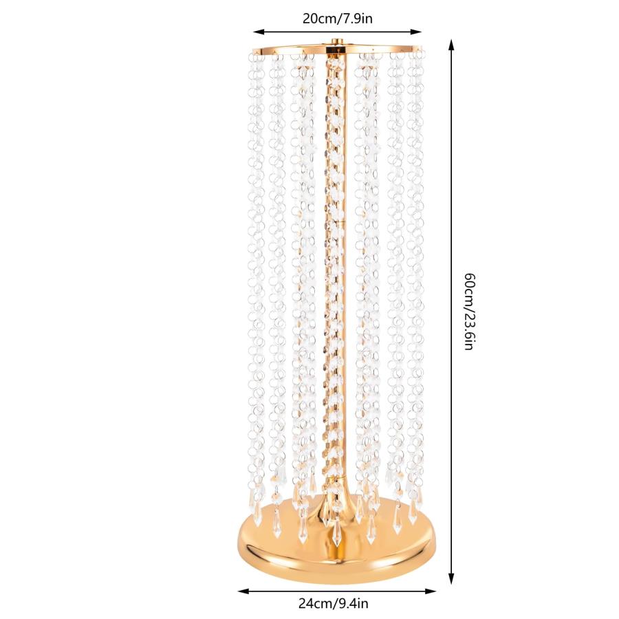 【並行輸入品】Metal Flower Floor Vase Gold Column Flower Stand 23.6 Inch Tallの画像