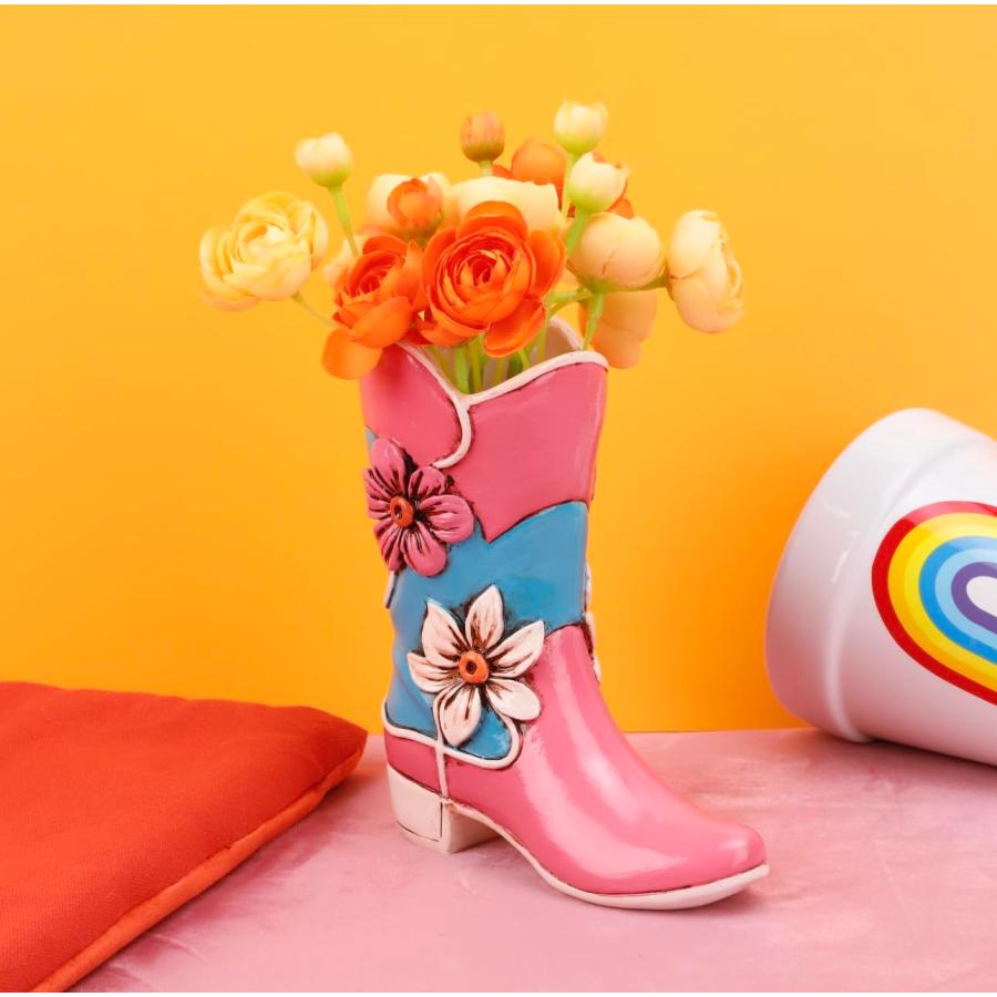 並行輸入品】カウボーイブーツ花瓶 ブーツ装飾 カウボーイブーツ