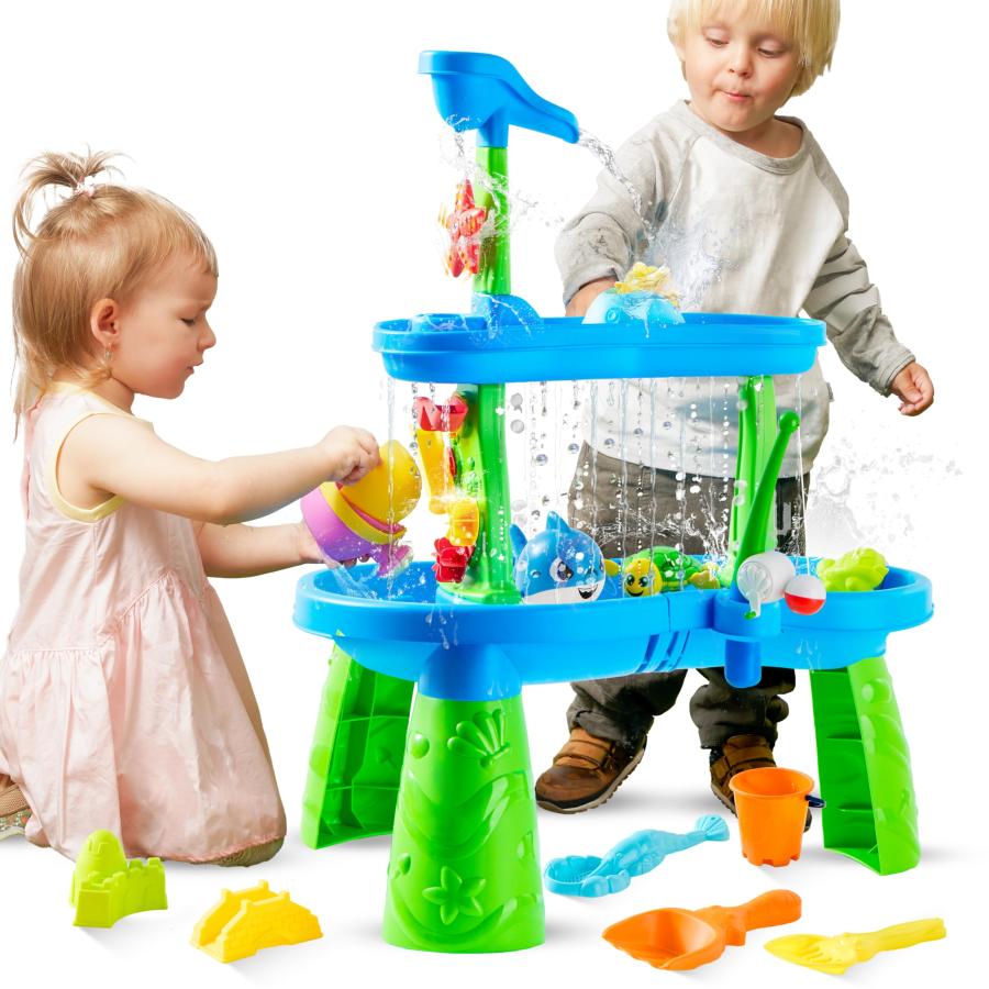 【並行輸入品】Play Act ウォーターサンドテーブル Play Act Water Table for Toddlers, 3 Tier Wの画像
