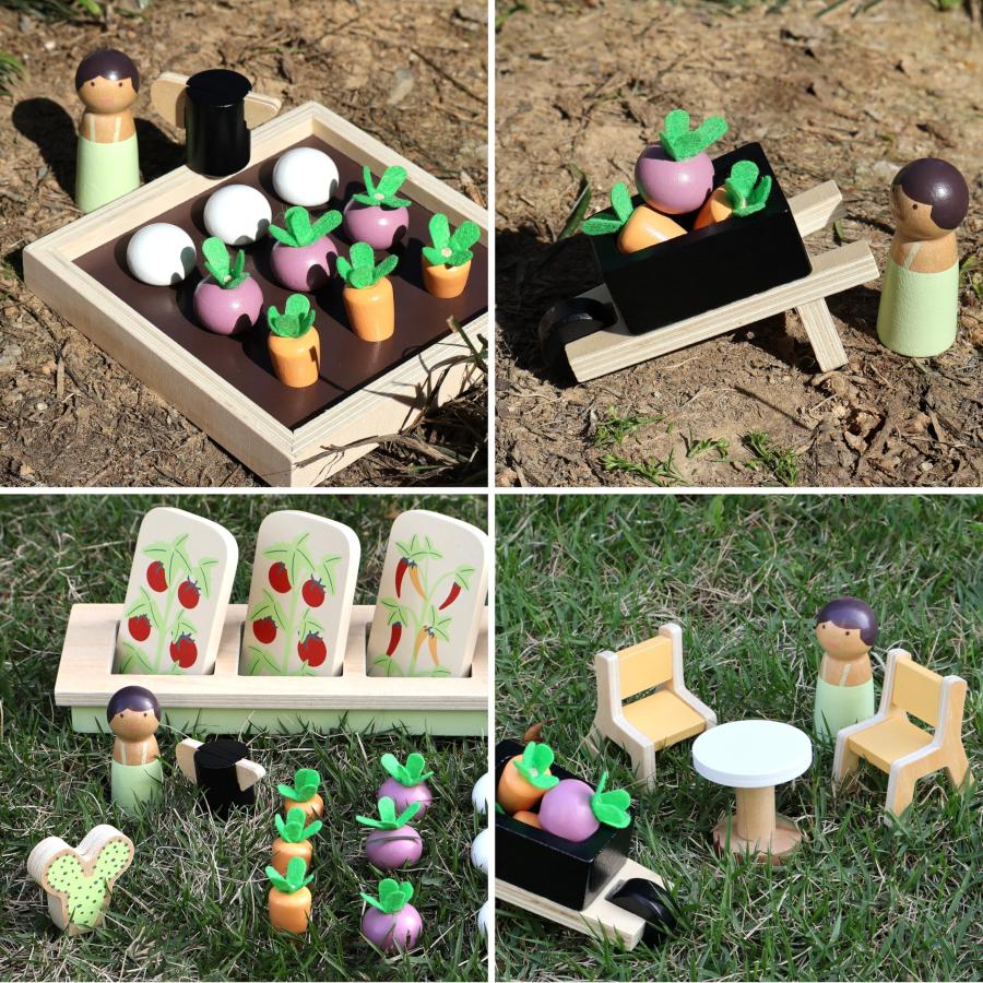 【並行輸入品】PairPear Flower Garden Toy Greenhouse Playset,Toddlers Wooden Toの画像