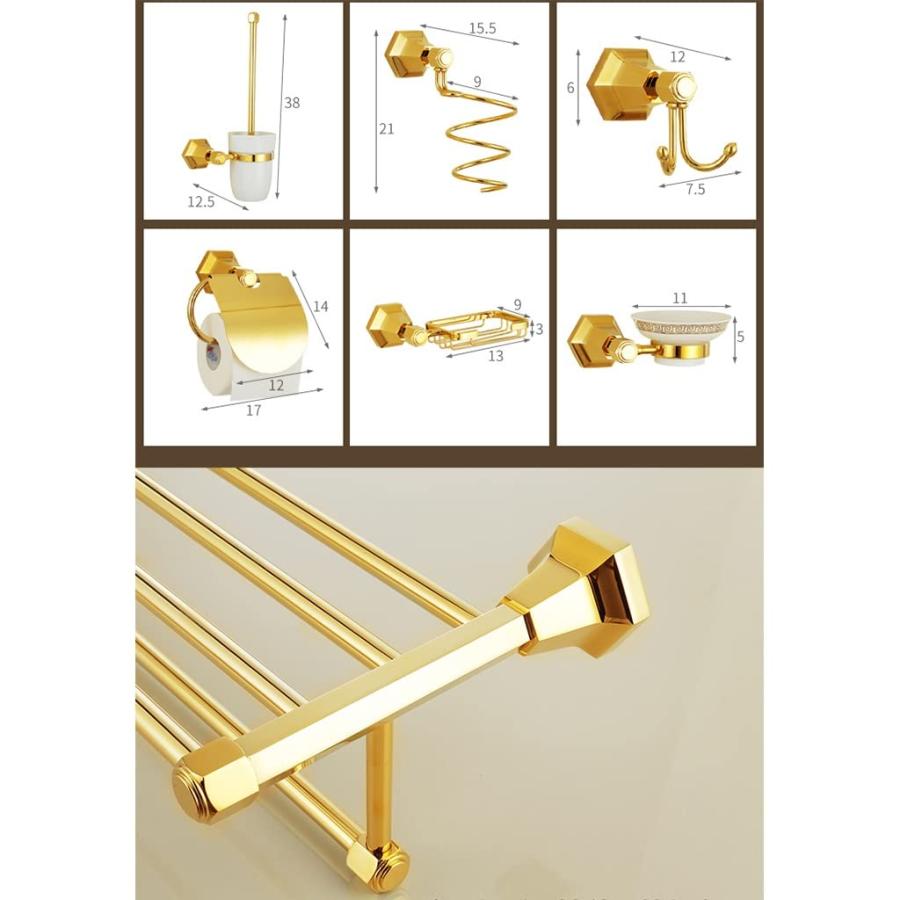 Bath Accessories Kit Bathroom Hardware Set, Bathroom Golden Soap 並行輸入品｜allinone-d｜04