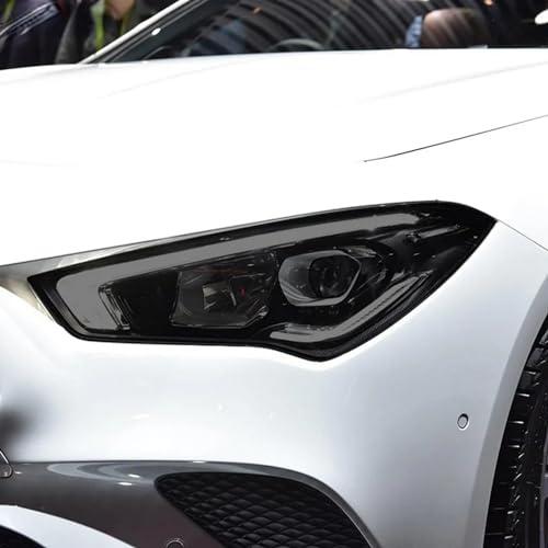 【並行輸入品】ChrOx 車のヘッドライト保護フィルム透明ブラックTPUステッカー、メルセデスベンツCLAクラスC118 2020 CLA45_1
