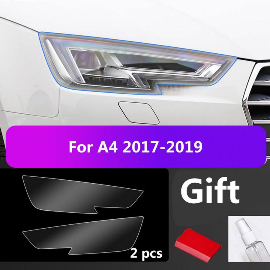 【並行輸入品】ChrOx 車カバーヘッドライト保護フィルム透明ブラックステッカーアクセサリーアンチスクラッチ自動車修理2個、アウディA4 B8_3