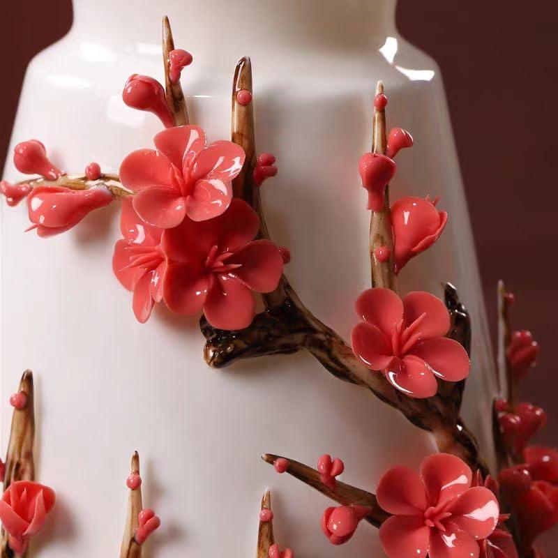 【並行輸入品】Dehua Ceramic Plum Blossom vase, high end Porcelain Decoration fの画像
