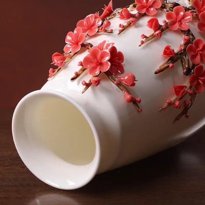 【並行輸入品】Dehua Ceramic Plum Blossom vase, high end Porcelain Decoration fの画像