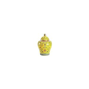 【並行輸入品】Porcelain Ginger Jar,Ceramic Flower Vase,1pc Yellow Decorative G |  | 02