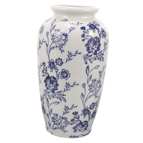 【並行輸入品】LIFKICH Blue and White Porcelain Vase Chinese Floral Vase Feng S_1