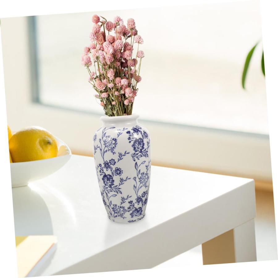 【並行輸入品】LIFKICH Blue and White Porcelain Vase Chinese Floral Vase Feng S_3