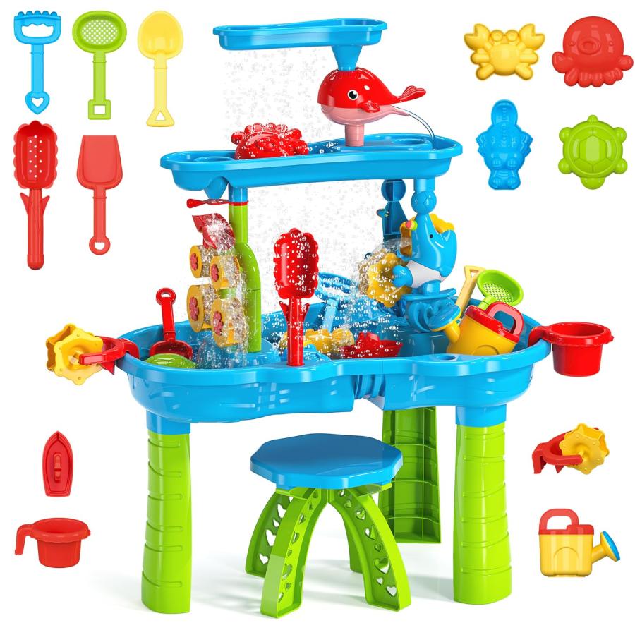 【並行輸入品】deAO SWT BB3 砂水テーブル アウトドア deAO 3 Tier Sand Water Table Beach Summの画像