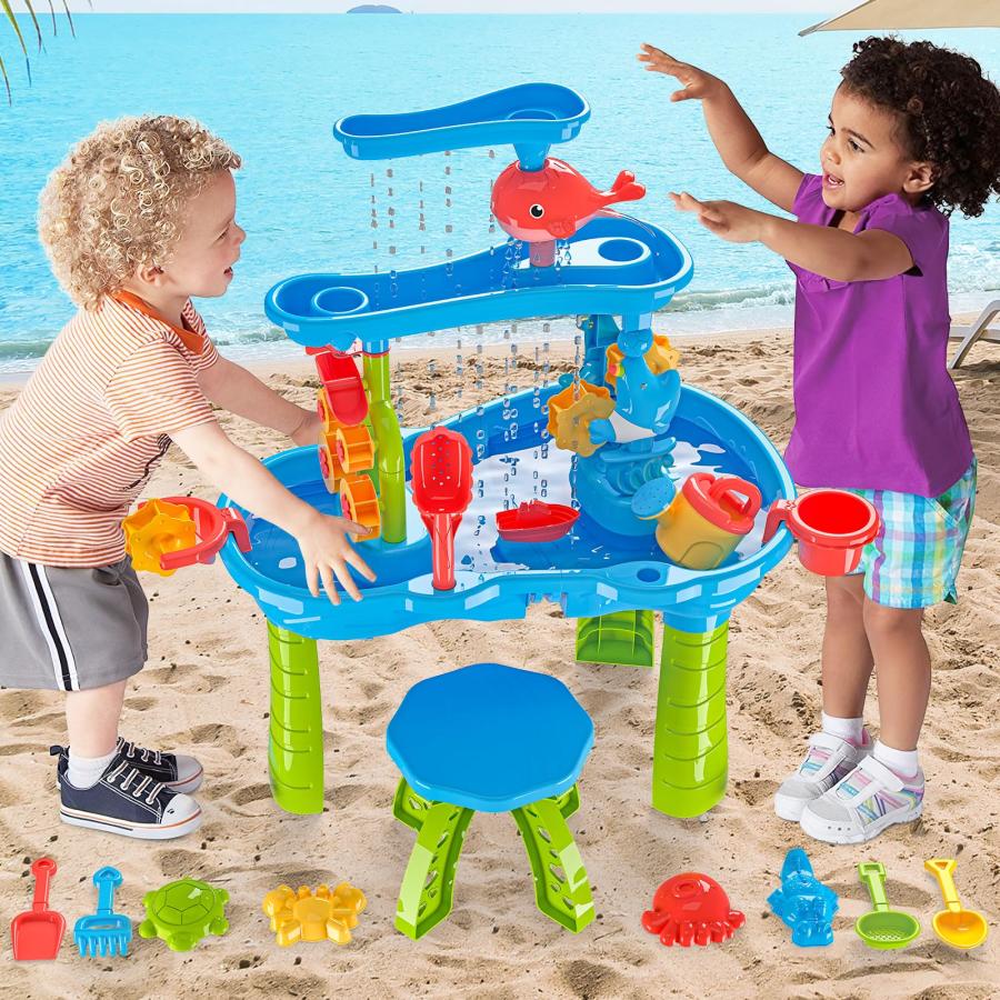 【並行輸入品】deAO SWT BB3 砂水テーブル アウトドア deAO 3 Tier Sand Water Table Beach Summの画像