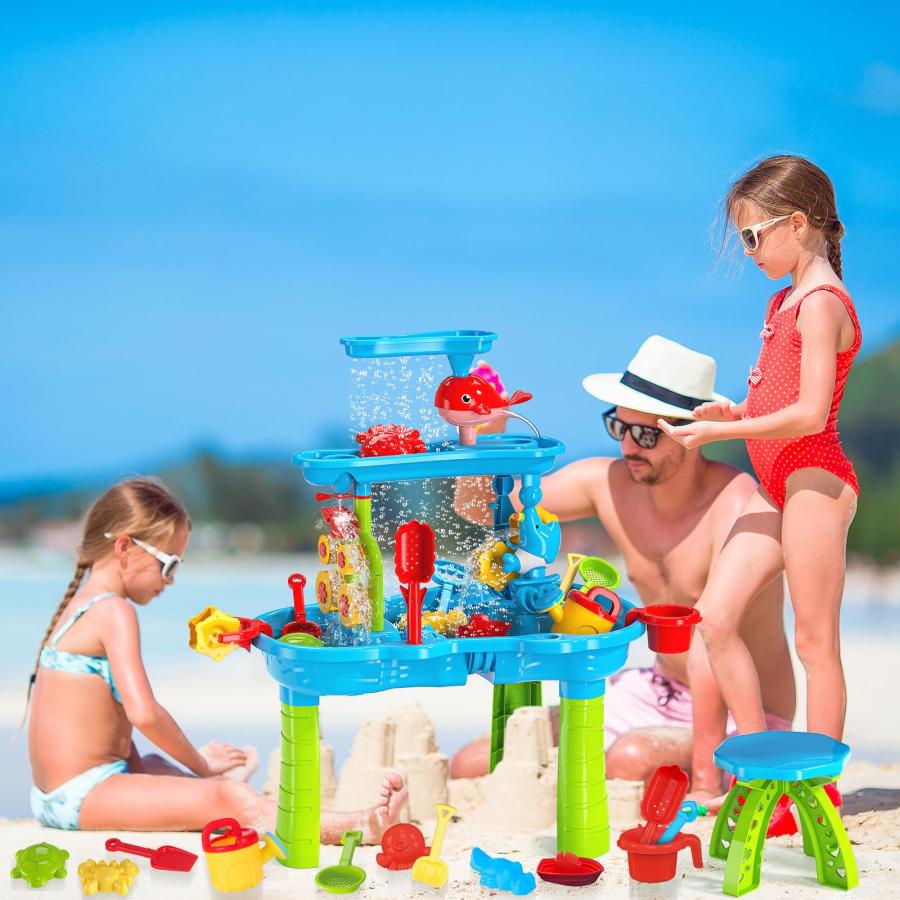 【並行輸入品】deAO SWT BB3 砂水テーブル アウトドア deAO 3 Tier Sand Water Table Beach Summの画像