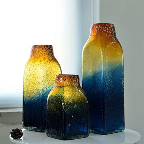 【並行輸入品】花瓶装飾マルチカラー花瓶手作りテラリウム色ガラス花瓶結婚式の装飾家の装飾用卓上花瓶花瓶装飾用李 Flower Vases Decoの画像
