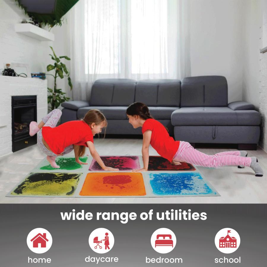 【並行輸入品】Novelmindz Sensory Tiles (6 Pack)   Multi Color Texture Changingの画像
