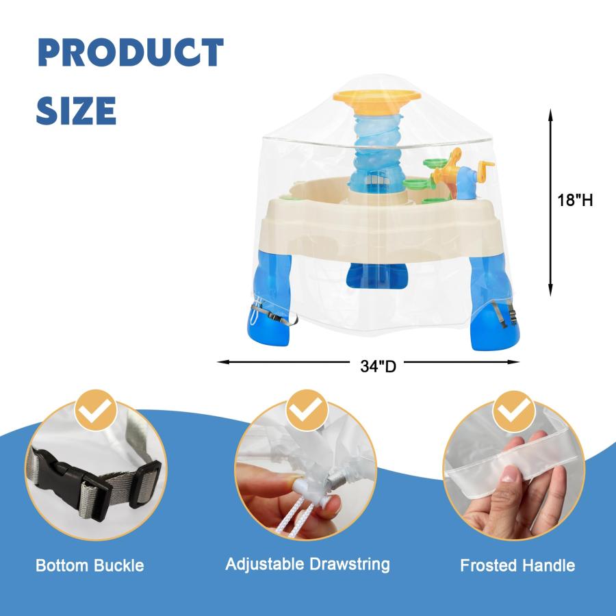 【並行輸入品】IndigoTempest9 子供用ウォーターテーブルカバー Spiralin' Seas Waterpark プレイテーブルカバの画像