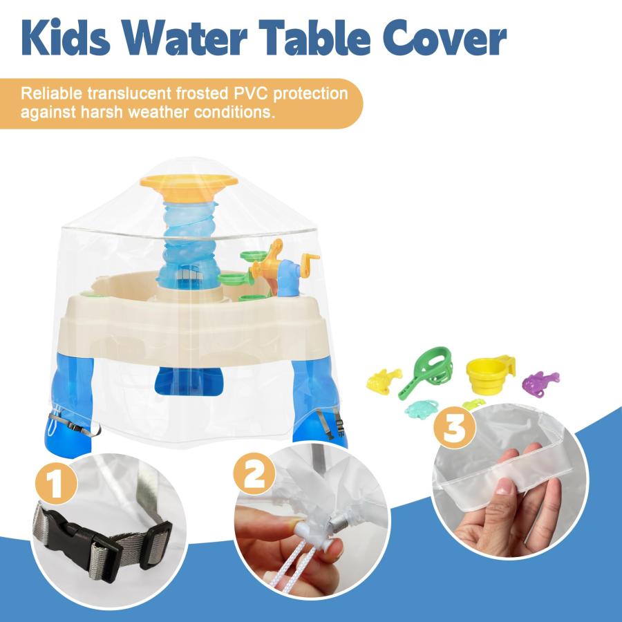【並行輸入品】IndigoTempest9 子供用ウォーターテーブルカバー Spiralin' Seas Waterpark プレイテーブルカバの画像