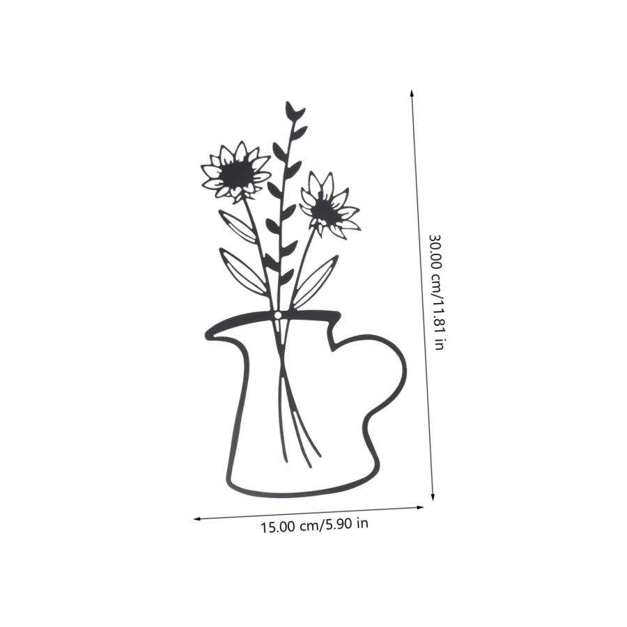 【並行輸入品】ABOOFAN 9 Pcs Wall Decorations Outdoor Vase Home Accents Decor H_3