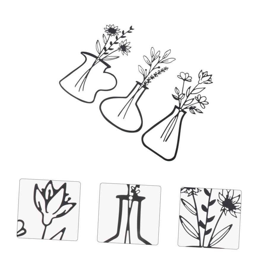 【並行輸入品】ABOOFAN 9 Pcs Wall Decorations Outdoor Vase Home Accents Decor H_6
