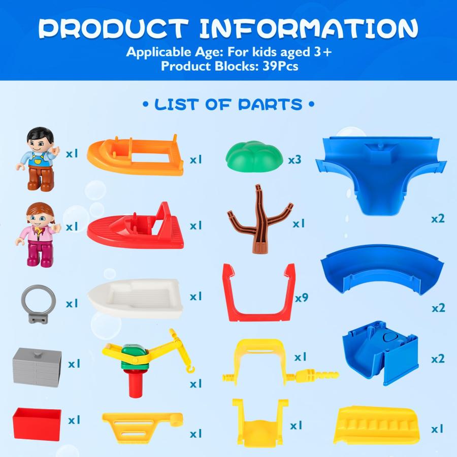 【並行輸入品】zinat Water Table for Toddlers， Outdoor Kids Water Sensory Table_9