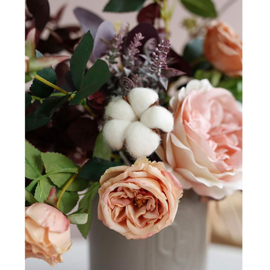 【並行輸入品】ROLTIN Artificial Flower in Pot Artificial Pink Rose Flowers witの画像