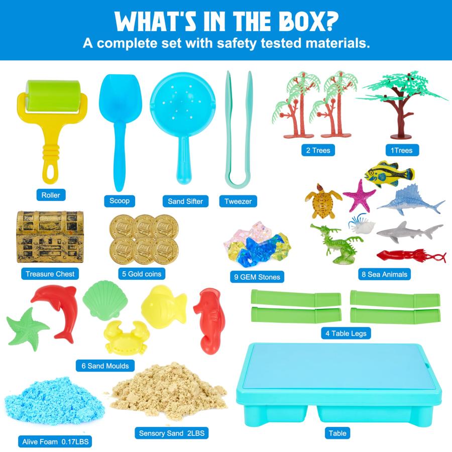 【並行輸入品】Carolart Ocean Sensory Table with Sensory Sands,Ocean Sensory Biの画像