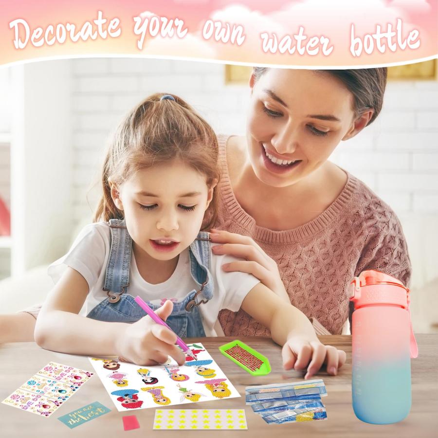 【並行輸入品】Wbesty Decorate Your Own Water Bottle Kits for Girls Age 4 12, Pの画像