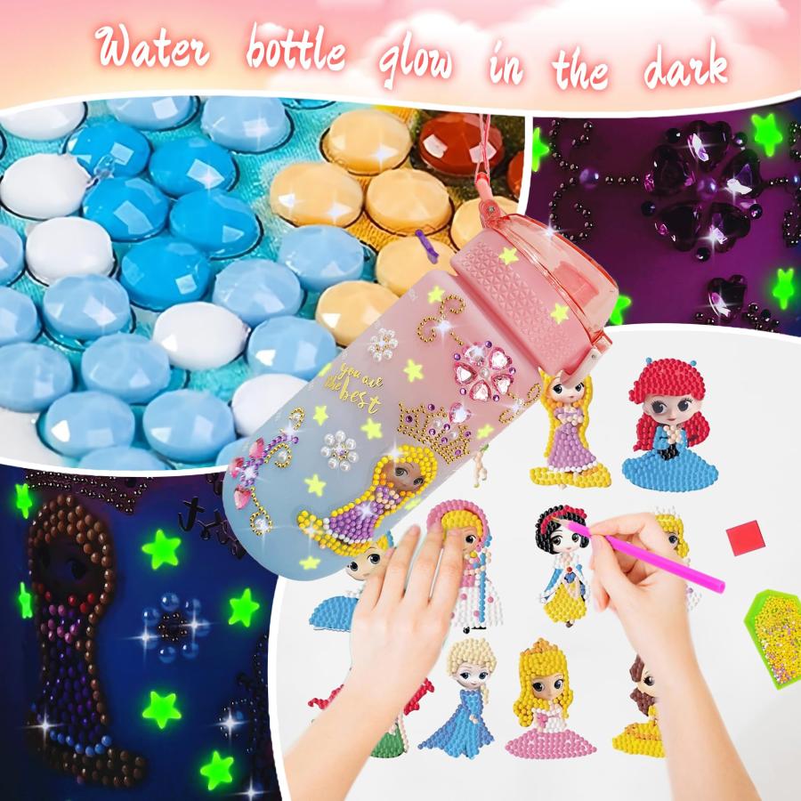 【並行輸入品】Wbesty Decorate Your Own Water Bottle Kits for Girls Age 4 12, Pの画像