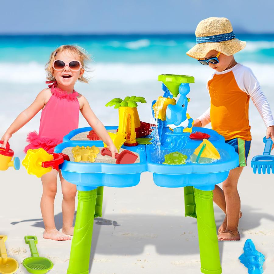 【並行輸入品】deAO Sand Water Table Toy Sensory Table Outdoor Sand and Water Pの画像