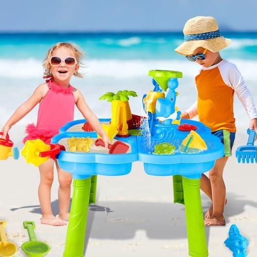 【並行輸入品】deAO Sand Water Table Toy Sensory Table Outdoor Sand and Water Pの画像