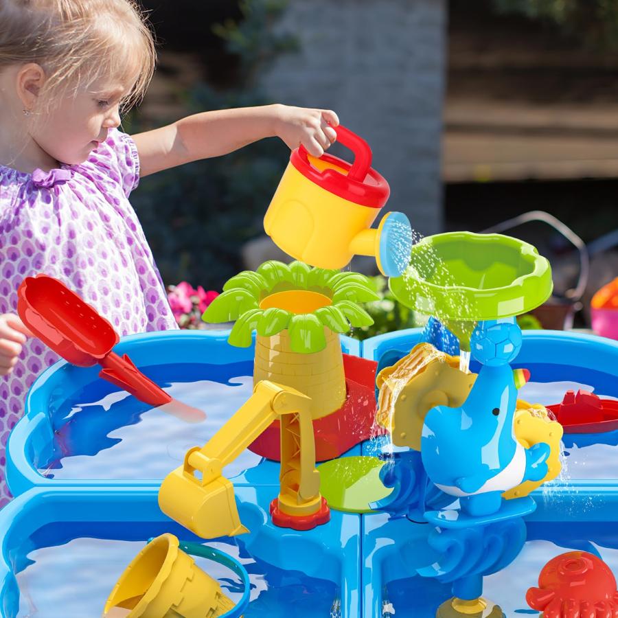 【並行輸入品】deAO Sand Water Table Toy Sensory Table Outdoor Sand and Water Pの画像