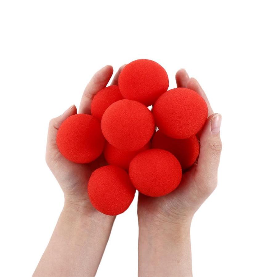 【並行輸入品】10 Pcs Red Sponge Soft Ball, Magic Sponge Ball Magic Props Magicの画像