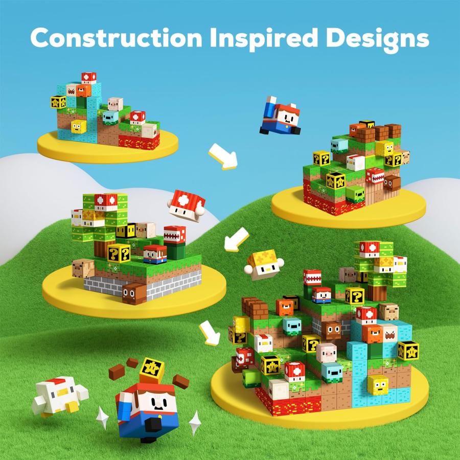 【並行輸入品】GobiDex 100PCS Magnetic Blocks Game Based Kid Toys for Boys Girlの画像