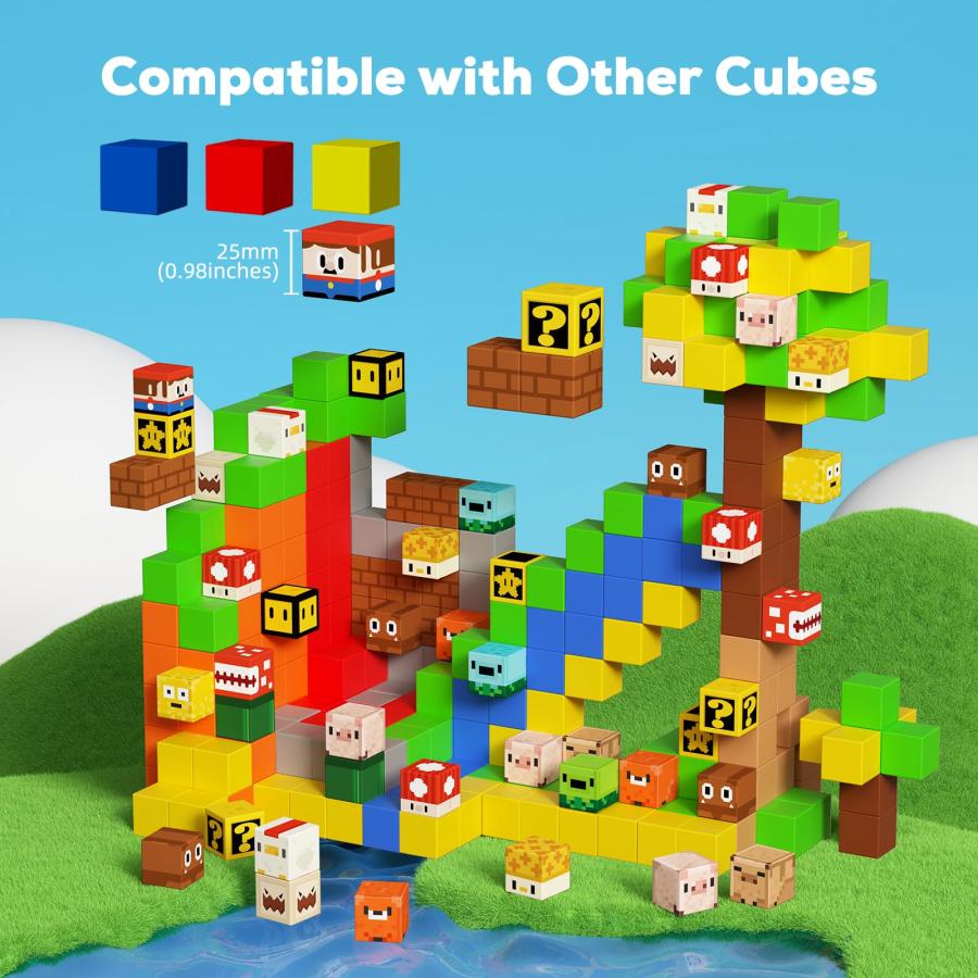 【並行輸入品】GobiDex 100PCS Magnetic Blocks Game Based Kid Toys for Boys Girlの画像