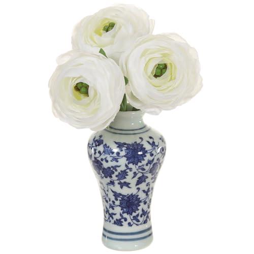 【並行輸入品】SilksAreForever 7.5\"\" Ranunculus Silk Flower Arrangement w/Ceramの画像