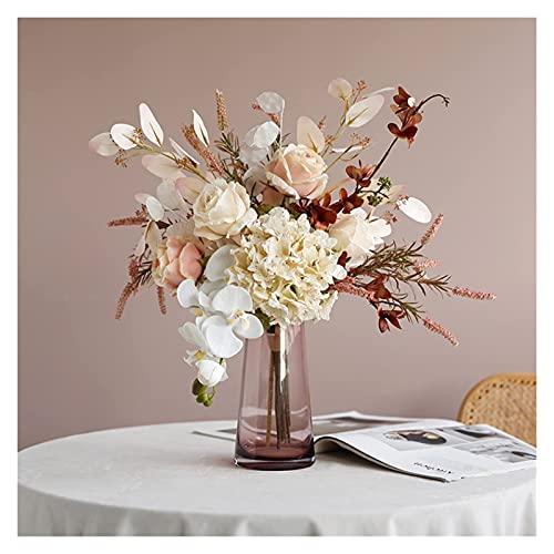 【並行輸入品】ROLTIN Rose Plastic Flower Bouquet, Artificial Flower and Vase Sの画像