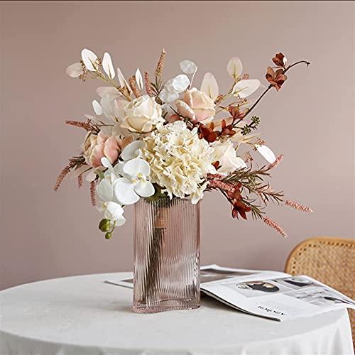 【並行輸入品】ROLTIN Rose Plastic Flower Bouquet, Artificial Flower and Vase Sの画像