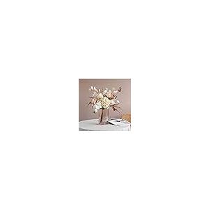 【並行輸入品】ROLTIN Rose Plastic Flower Bouquet, Artificial Flower and Vase Sの画像