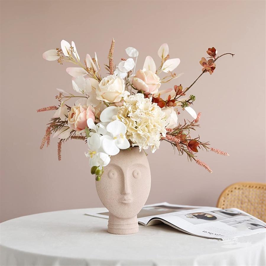 【並行輸入品】ROLTIN Rose Plastic Flower Bouquet, Artificial Flower and Vase Sの画像