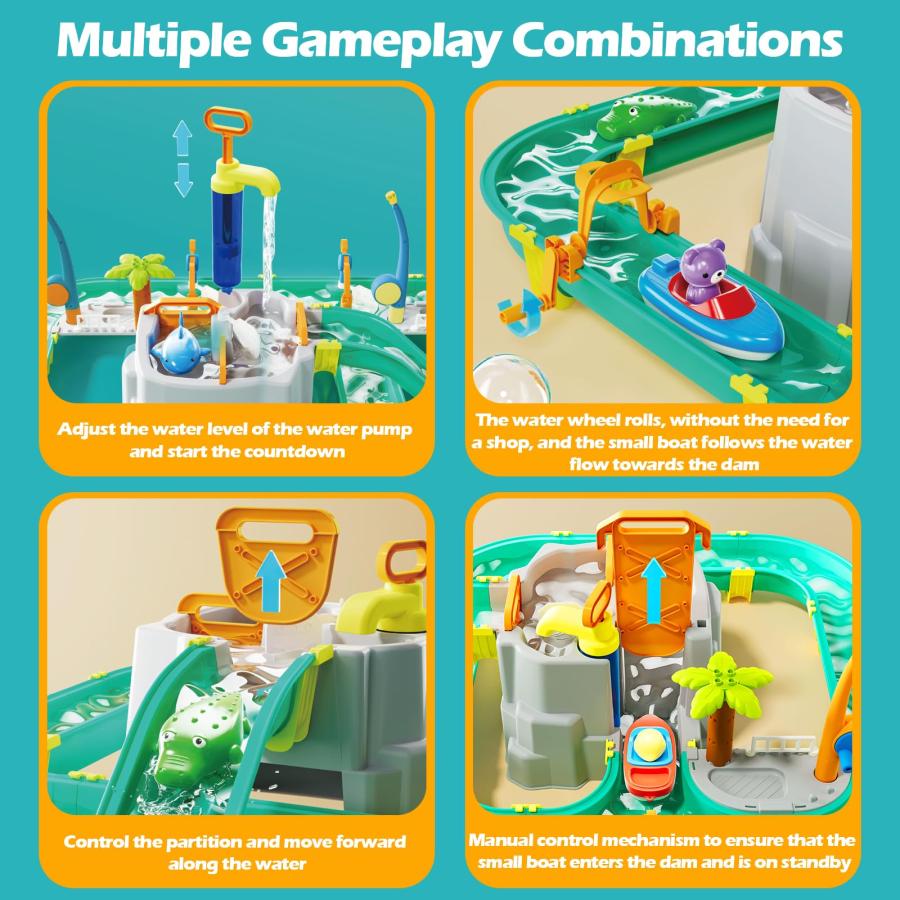 【並行輸入品】HAYXUN Water Table for Toddlers Age 3 5   Water Park Toy on Flooの画像