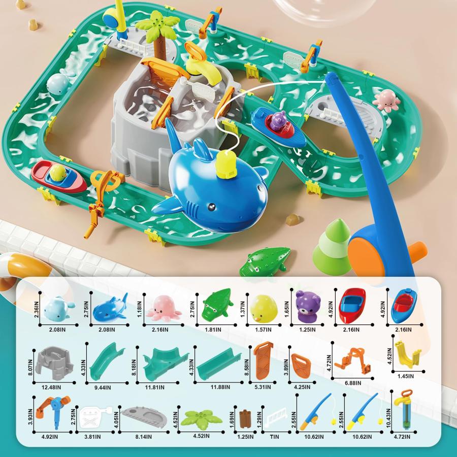 【並行輸入品】HAYXUN Water Table for Toddlers Age 3 5   Water Park Toy on Flooの画像