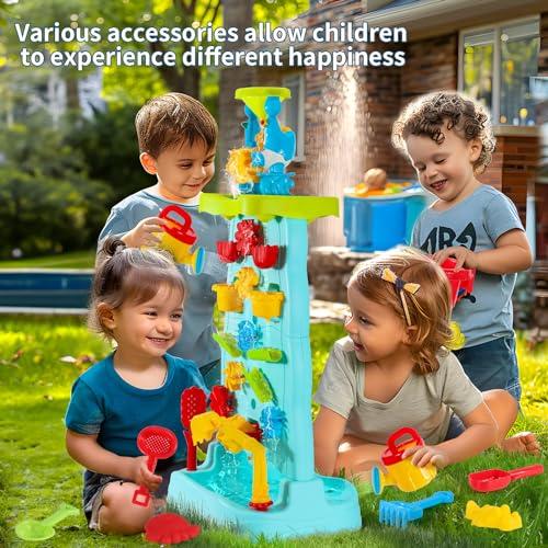 【並行輸入品】OKKIDY Water Table for Toddlers, Double Sided Waterfall Discoverの画像
