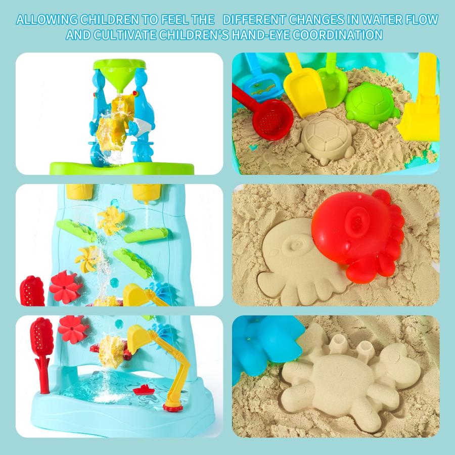 【並行輸入品】OKKIDY Water Table for Toddlers, Double Sided Waterfall Discoverの画像