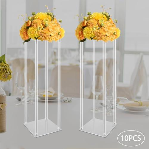 【並行輸入品】TianQinLang 10PCS Flower Stands for Centerpieces Acrylic Weddingの画像