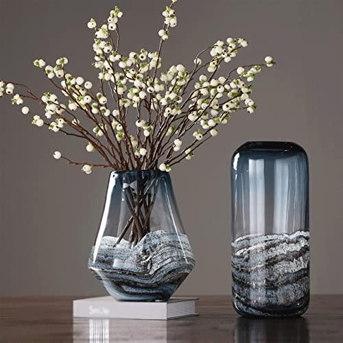 【並行輸入品】Flower Vases Decorative Glass Vase Modern Transparent Decor Flowの画像