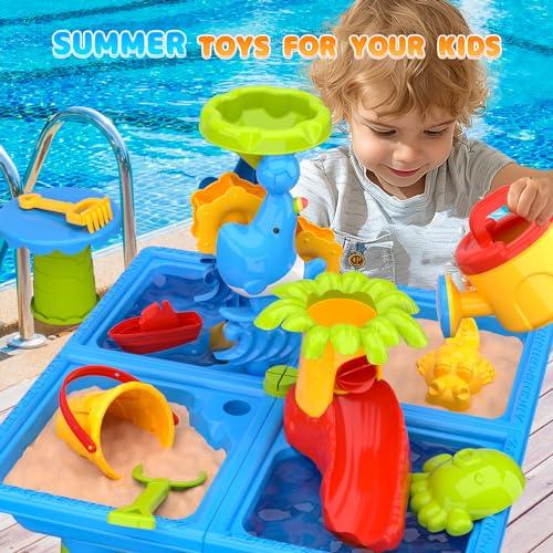 【並行輸入品】Sand Water Table for Toddlers 1 3 3 5 Years Old, 36 PCS Outdoorの画像